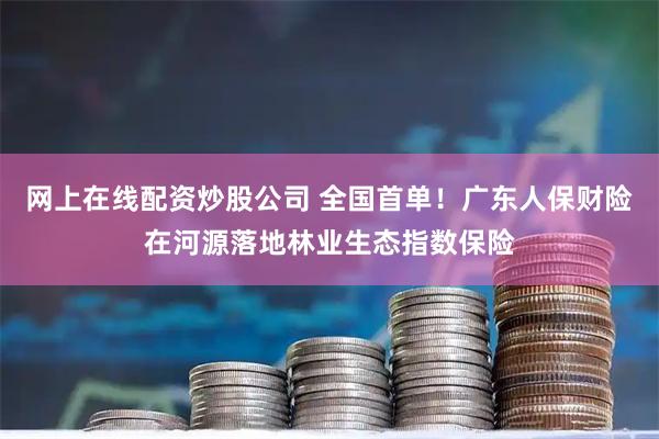 网上在线配资炒股公司 全国首单！广东人保财险在河源落地林业生态指数保险